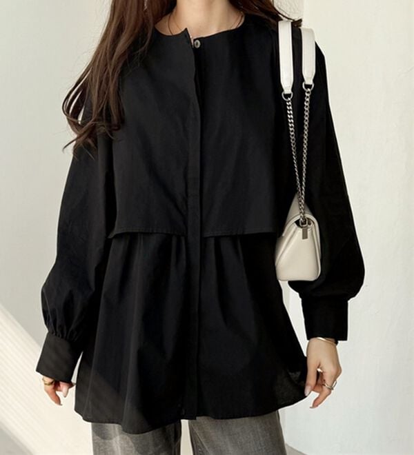 GeeRA（ジーラ）の「羽織にもなる！ペプラムシャツチュニック（チュニック）」｜詳細画像