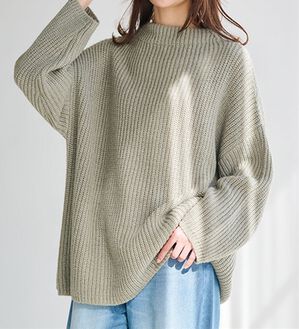 RANAN（ラナン）の「ふんわり！あぜ編ニットプルオーバー（ニット・セーター）」｜グレー