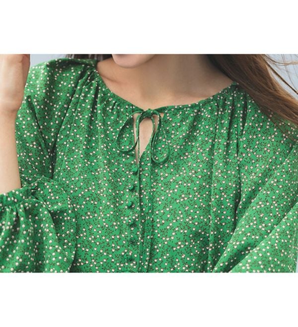 RANAN（ラナン）の「小花柄プリントマーメイドワンピース（プリントワンピース）」｜詳細画像