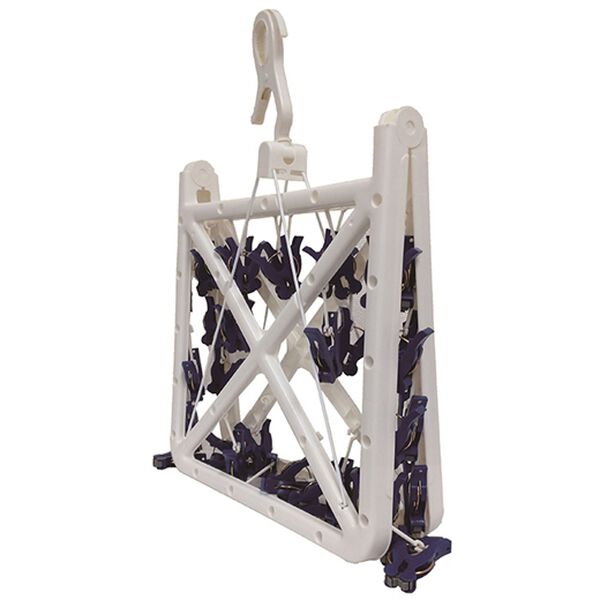 「ローラー付ピンチハンガー２個組（ランドリーラック・収納）」｜詳細画像