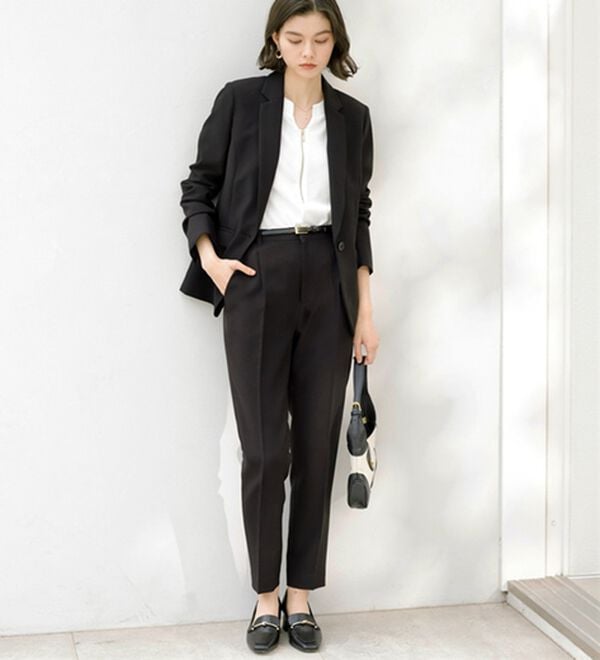 2点セット】選べるボトム！洗えて型くずれしないパンツスーツセット