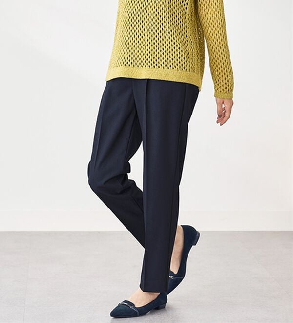 BELLUNA（ベルーナ）の「麻調ストレッチ素材テーパードパンツ（テーパードパンツ）」｜詳細画像