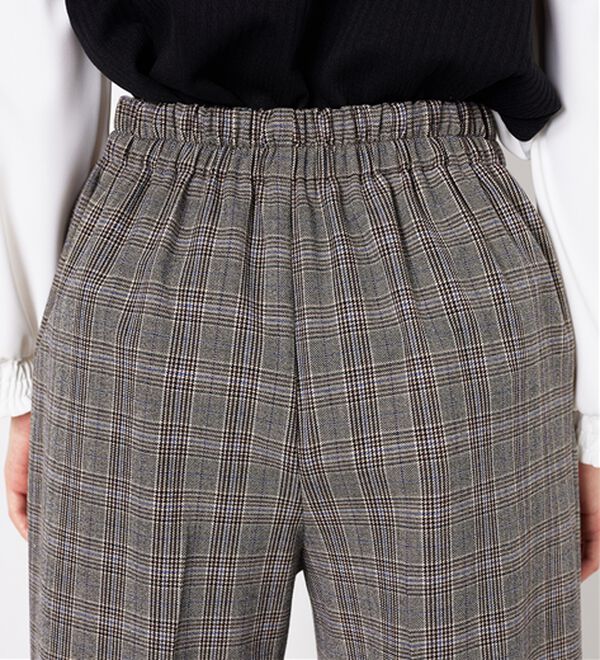 BELLUNA（ベルーナ）の「ストレッチ素材ボタン使いワイドパンツ（その他パンツ）」｜詳細画像