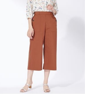 BELLUNA（ベルーナ）の「サラリ綿混ベイカーキュロットパンツ（その他パンツ）」｜テラコッタ
