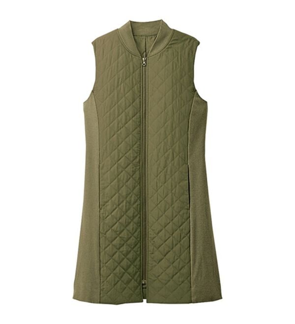 BELLUNA（ベルーナ）の「着ぶくれしらずのＭＡ－１ロングベスト（ベスト）」｜詳細画像