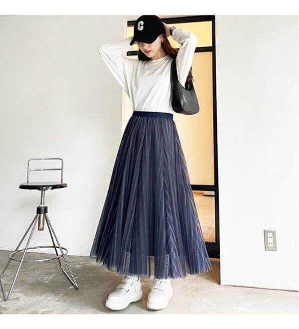 GeeRA（ジーラ）の「フレアーチュールロングスカート（ロングスカート）」｜詳細画像