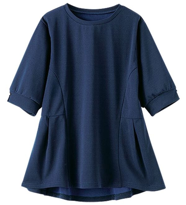 BELLUNA（ベルーナ）の「ジョーゼット素材タック使いＴブラウス（ブラウス）」｜詳細画像