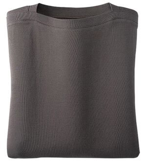 BELLUNA（ベルーナ）の「艶やか綿１００％シンプルプルオーバー（カットソー）」｜モカ