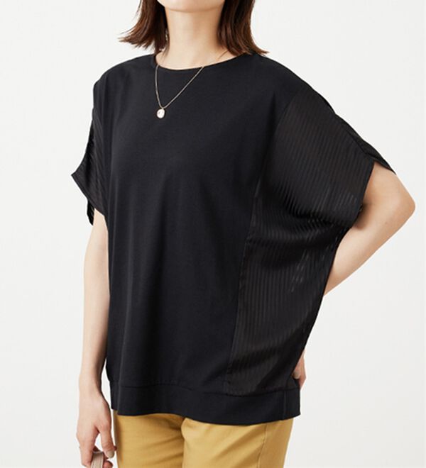 BELLUNA（ベルーナ）の「サイドシャドーストライプ切替チュニック（チュニック）」｜詳細画像