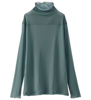 BELLUNA（ベルーナ）の「重ねるだけでサマになる！あったかシアーハイネックプルオーバー（カットソー）」｜詳細画像