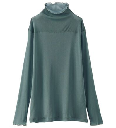 BELLUNA（ベルーナ）の「重ねるだけでサマになる！あったかシアーハイネックプルオーバー（カットソー）」