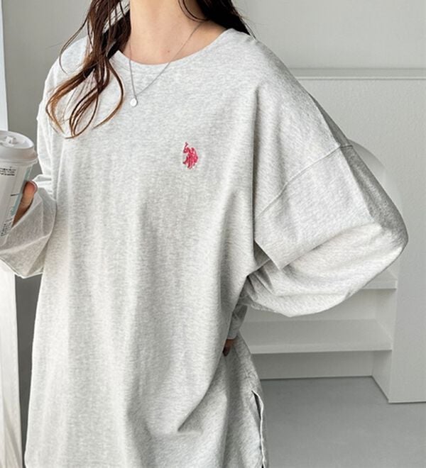 GeeRA（ジーラ）の「【Ｕ．Ｓ．ＰＯＬＯ ＡＳＳＮ】オーバーサイズ刺しゅうロンＴ（カットソー）」｜詳細画像