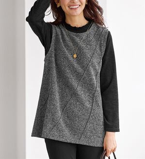 BELLUNA（ベルーナ）の「ブークレ素材タックデザインアンサンブル（アンサンブル）」｜詳細画像