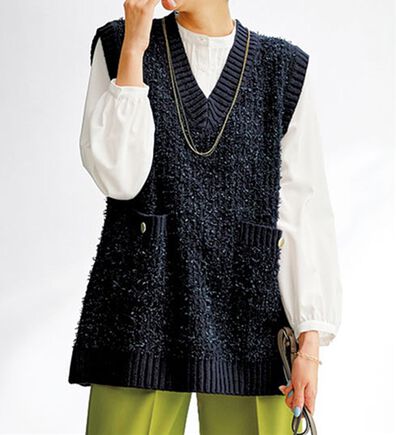 BELLUNA（ベルーナ）の「上品見え！ファンシーニットベスト（ベスト）」