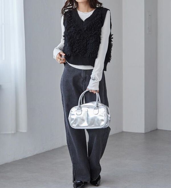 RANAN（ラナン）の「ループフリンジニットベスト（ベスト）」｜詳細画像