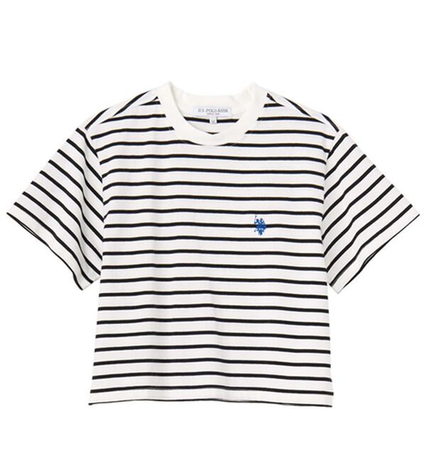 GeeRA（ジーラ）の「【Ｕ．Ｓ．　ＰＯＬＯ　ＡＳＳＮ．】ショート丈Ｔシャツ（Tシャツ）」｜詳細画像