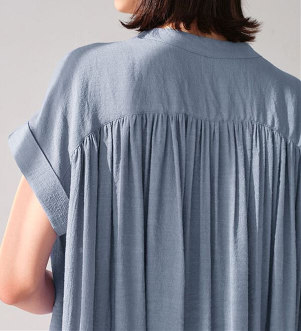 Viola e Viola（ヴィオラ エ ヴィオラ）の「【接触冷感】スラブ素材ギャザーワンピース（その他ワンピース）」｜詳細画像