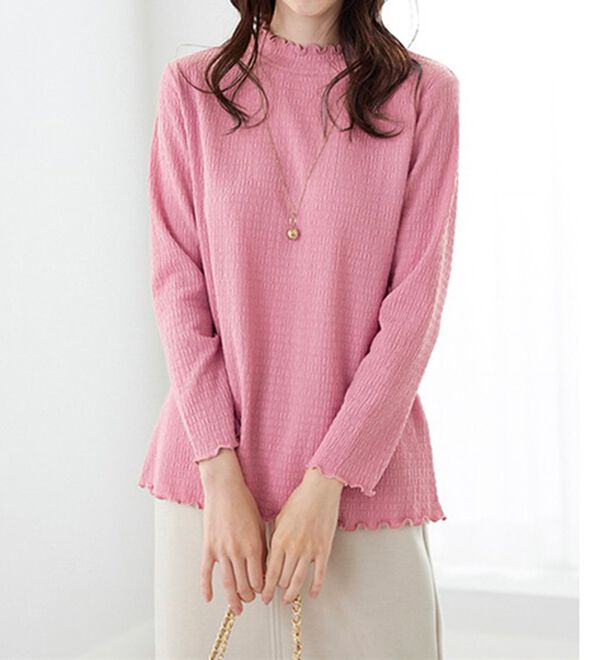 BELLUNA（ベルーナ）の「ジャカード素材メローデザインプルオーバー（カットソー）」｜詳細画像