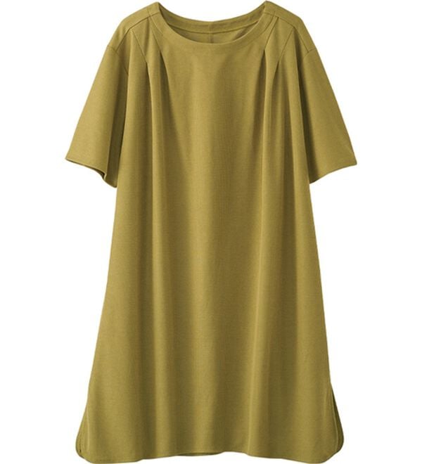 BELLUNA（ベルーナ）の「【接触冷感】かのこ素材タックデザインチュニックワンピース（その他ワンピース）」｜詳細画像