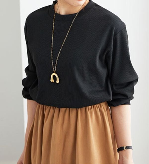 BELLUNA（ベルーナ）の「ドッキングデザインロングワンピース（ドッキングワンピース）」｜詳細画像