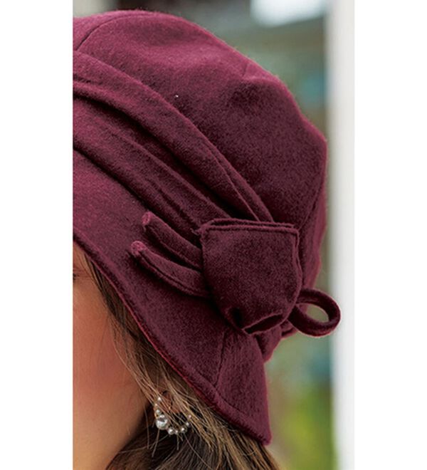 BELLUNA（ベルーナ）の「ウール混ボア２ＷＡＹ小顔魅せクロッシェ（帽子）」｜ボルドー