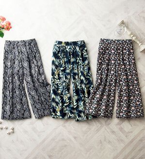 ルフラン（ルフラン）の「【３本組】ひやラク！ガウチョパンツ（ワイドパンツ・ガウチョ）」｜詳細画像