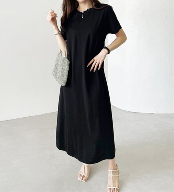 GeeRA（ジーラ）の「【接触冷感】フレアーシルエットロングワンピース（ロングワンピース）」｜詳細画像