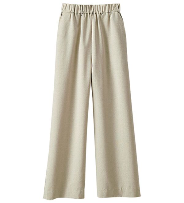 BELLUNA（ベルーナ）の「畳んでもシワにならない！麻調ワイドパンツ（ワイドパンツ・ガウチョ）」｜詳細画像
