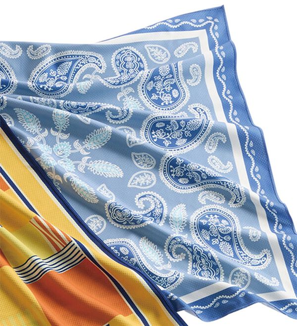 LAVIENNE（ラヴィエンヌ）の「涼感ひんやりスカーフ（その他下着・インナーウェア）」｜ブルー系ペイズリー柄