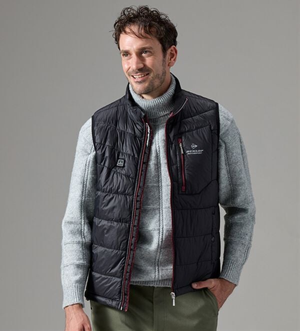 「＜ダンロップ・モータースポーツ＞秒・暖（すぐにあったか）ヒーター付ベスト（メンズベスト）」｜詳細画像