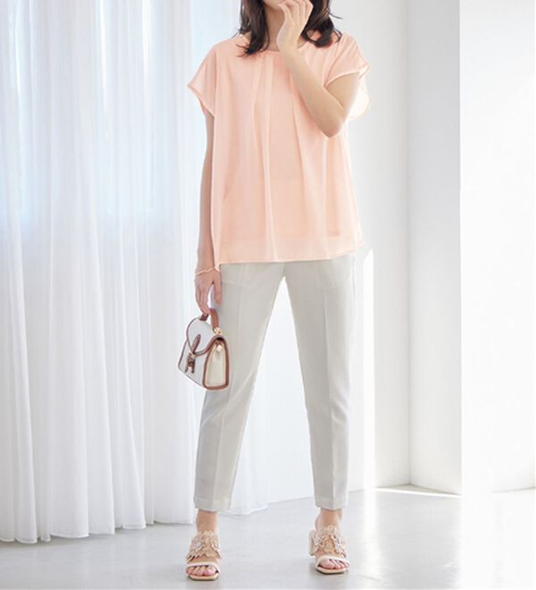 alotta（アロッタ）の「【接触冷感】機能付インナーシフォンブラウス（ブラウス）」｜詳細画像