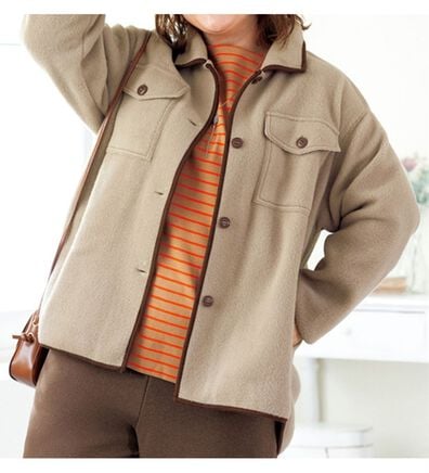 ルフラン（ルフラン）の「ウール見え素材の軽量コート（ハーフコート）」