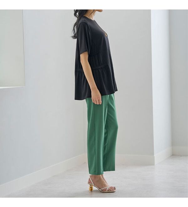 BELLUNA（ベルーナ）の「ヒンヤリ！サイドギャザー使いチュニック（チュニック）」｜詳細画像