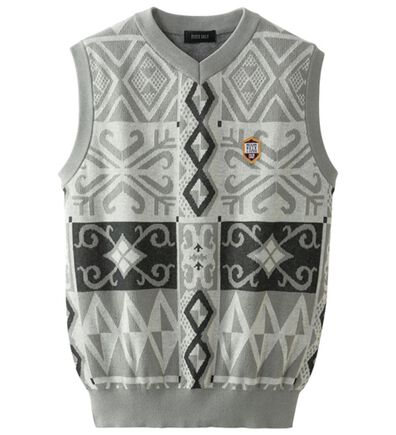 「＜フィッチェ　ゴルフ＞総柄サマーニットベスト（メンズニット・セーター）」