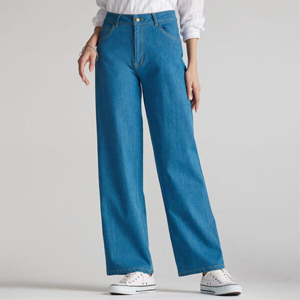 BELLUNA（ベルーナ）の「ぐんぐん伸びるデニムパンツ　ワイド（フルレングスパンツ）」｜詳細画像