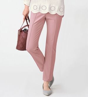 VINNO（ヴィノ）の「＜日本製＞美のフィット裏起毛ハイテンションストレートパンツ（フルレングスパンツ）」｜詳細画像