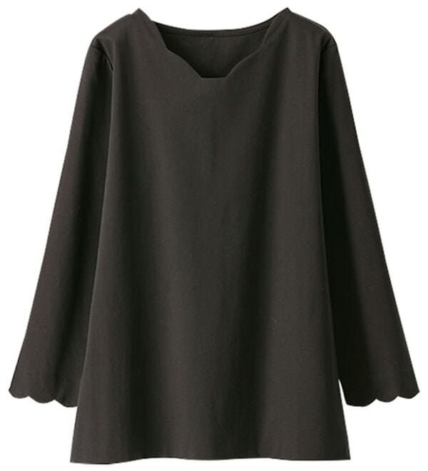 BELLUNA（ベルーナ）の「綿１００％スカラッププルオーバー（カットソー）」｜詳細画像