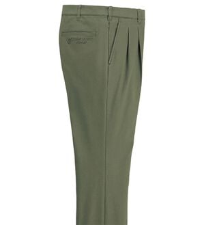 「＜コムルヴァン・オム＞＋８．９°Ｃの素材ツータックチノパンツ（メンズチノパンツ）」｜カーキ