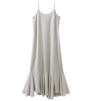 LAVIENNE（ラヴィエンヌ）の「裾魅せシフォンワンピース（肌着・インナーウェア）」｜ライトグレー