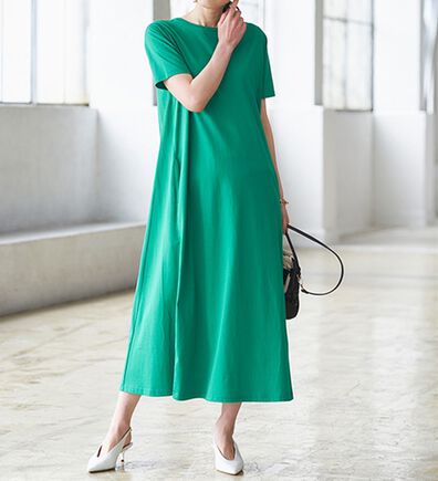 RANAN（ラナン）の「＜BC＞綿100％ひんやりポケット付マキシワンピース（その他ワンピース）」