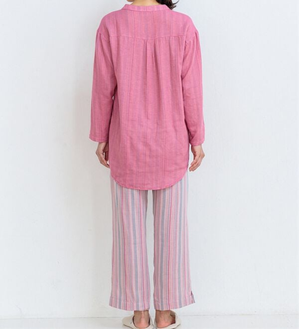 LAVIENNE（ラヴィエンヌ）の「【オーガニックコットン使用】綿１００％Ｗガーゼのルームパジャマ（パジャマ・ルームウェア）」｜詳細画像