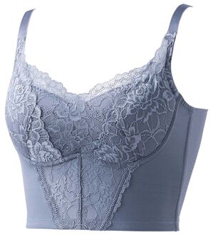 「プレミアムボディをメイクするロングブラ（ブラジャー）」｜ブルーグレー