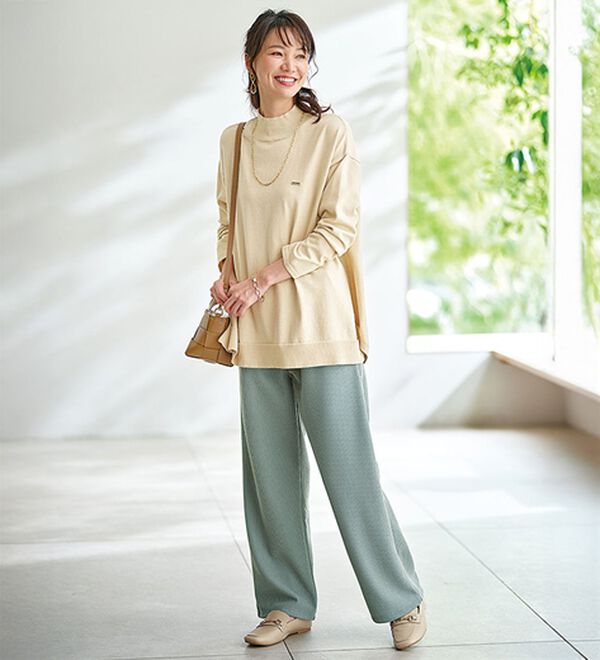 BELLUNA（ベルーナ）の「もちもちニットゆったり快適チュニック（チュニック）」｜詳細画像