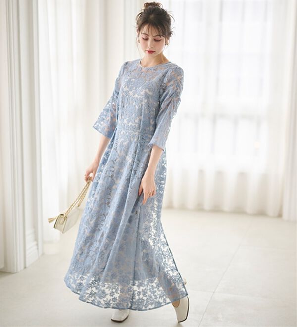 RANAN（ラナン）の「バックリボンデザインレースワンピース（その他ワンピース）」｜詳細画像