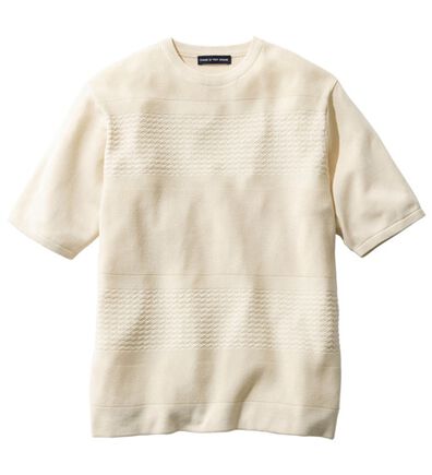 「＜コムルヴァン・オム＞涼感バンブーニットＴシャツ（メンズＴシャツ）」