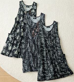 ルフラン（ルフラン）の「【３色組】＜ＳＶ＞上品モノトーンチュニック（チュニック）」｜詳細画像