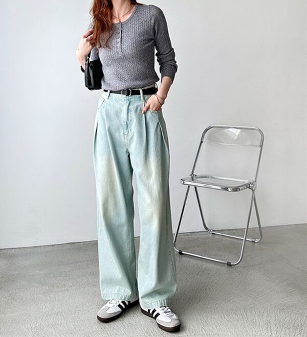 GeeRA（ジーラ）の「２タックワイドデニムパンツ（フルレングスパンツ）」｜詳細画像