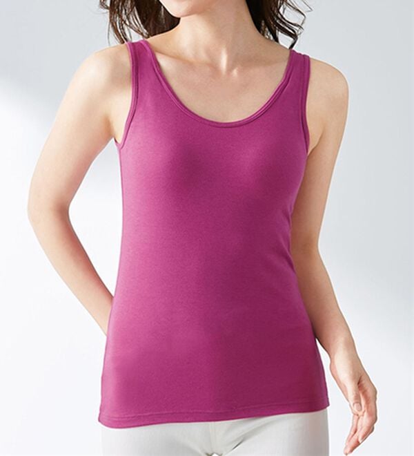 LAVIENNE（ラヴィエンヌ）の「４０代からの綿混快適カップ付タンクトップ（ブラトップ・カップ付きインナー）」｜詳細画像