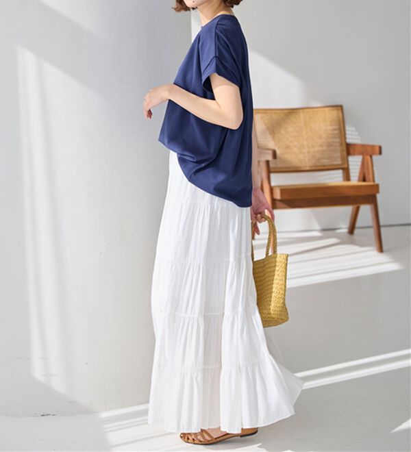 Viola e Viola（ヴィオラ エ ヴィオラ）の「脱普通！すっきり見え大人の上品Ｔシャツ（Tシャツ）」｜詳細画像