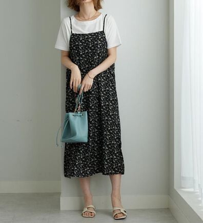 BELLUNA（ベルーナ）の「【2点セット】花柄プリントキャミワンピースアンサンブル（その他ワンピース）」